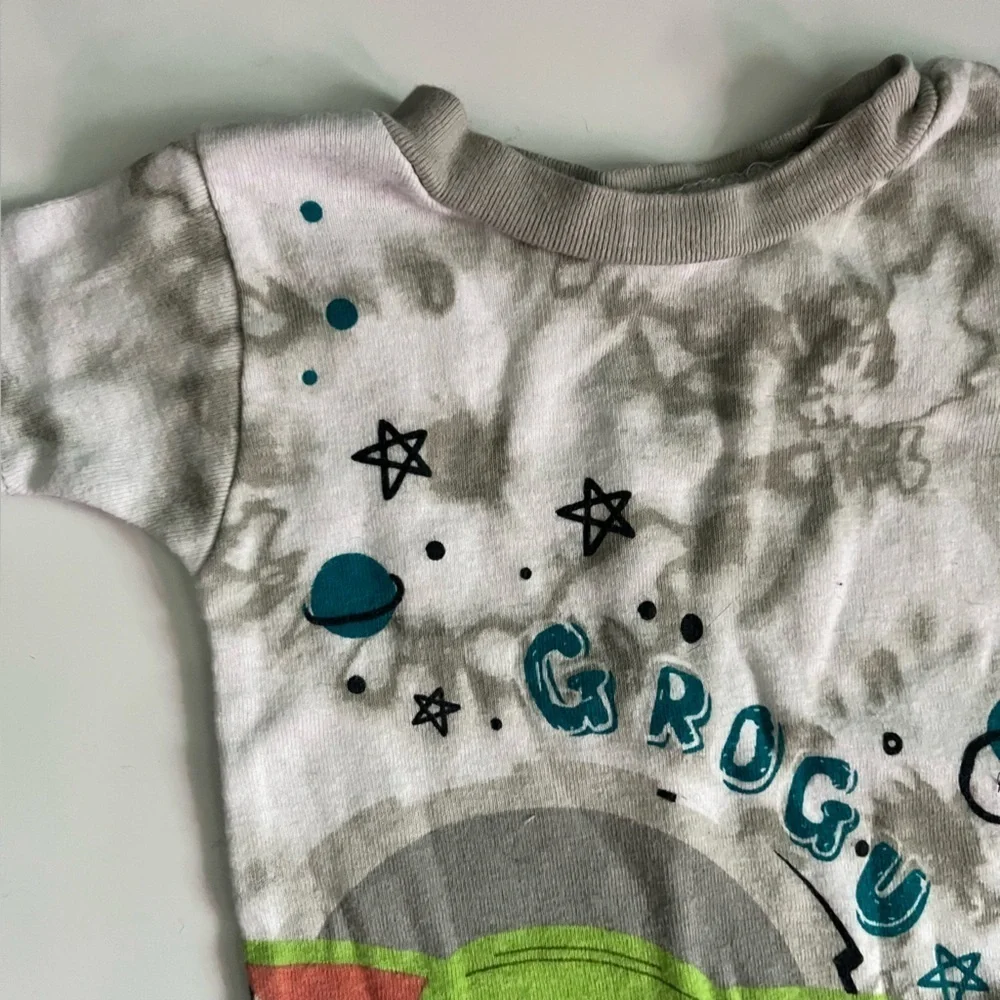 Star Wars • Grogu Kids T-Shirt - Gray Tie Dye